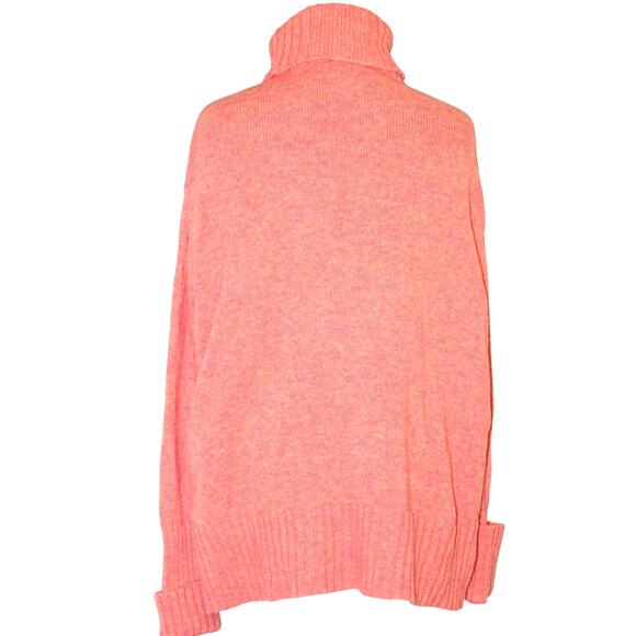 Moth by Anthropologie Coral Wool Turtleneck Sweater Oversized Fit Women’s Small - Picture 2 of 4
